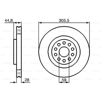 discos de freno coche - (BD861) Disco de freno BOSCH 0986478963