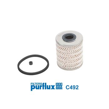 filtro de combustible coche - Filtro de combustible PURFLUX C492