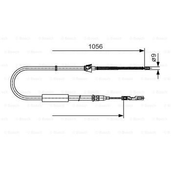 palancas cables frenado - Cable de accionamiento, freno de estacionamiento BOSCH 1987482125