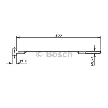 palancas cables frenado - Cable de accionamiento, freno de estacionamiento BOSCH 1987477979