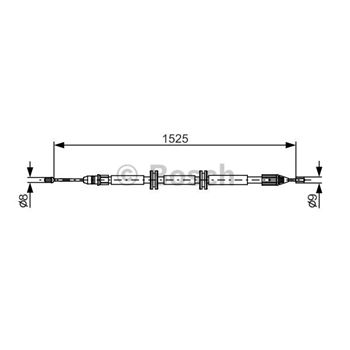 palancas cables frenado - Cable de accionamiento, freno de estacionamiento BOSCH 1987482142