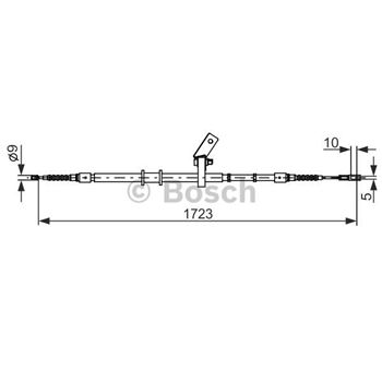 palancas cables frenado - Cable de accionamiento, freno de estacionamiento BOSCH 1987482268