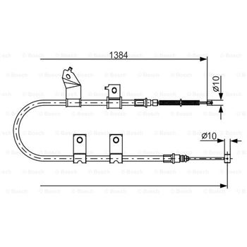 palancas cables frenado - Cable de accionamiento, freno de estacionamiento BOSCH 1987482082