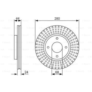 discos de freno coche - (BD1568) Disco de freno BOSCH 0986479737