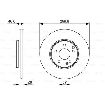 discos de freno coche - (BD1876) Disco de freno BOSCH 0986479R79