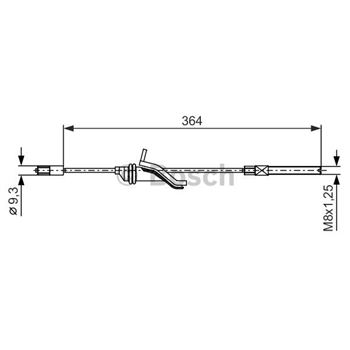 palancas cables frenado - Cable de accionamiento, freno de estacionamiento BOSCH 1987482371