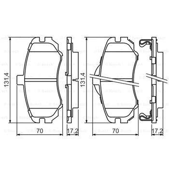 pastillas de freno coche - (BP1348) Pastilla de freno BOSCH 0986494426