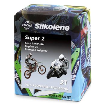 aceite moto 2t - .Silkolene Super 2 2T 4L
