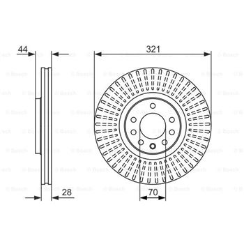discos de freno coche - (BD1414) Disco de freno BOSCH 0986479571