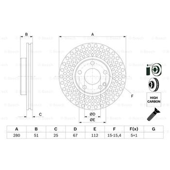 discos de freno coche - (BD1687) Disco de freno BOSCH 0986479A00