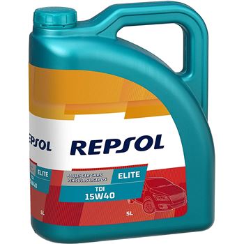aceite de motor coche - Repsol Elite TDI 15w40, 5L (5x1L)