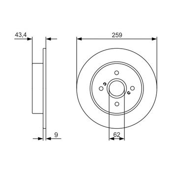 discos de freno coche - (BD2229) Disco de freno BOSCH 0986479V07