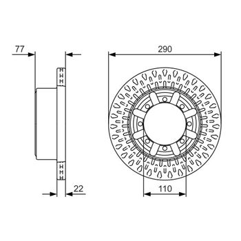 discos de freno coche - (BD2250) Disco de freno BOSCH 0986479V18