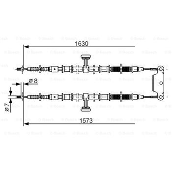 palancas cables frenado - Cable de accionamiento, freno de estacionamiento BOSCH 1987477763