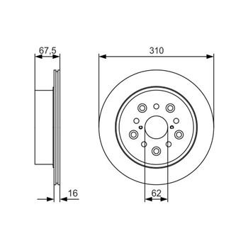 discos de freno coche - (BD1760) Disco de freno BOSCH 0986479R25