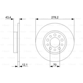 discos de freno coche - (BD1214) Disco de freno BOSCH 0986479378