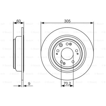 discos de freno coche - (BD1571) Disco de freno BOSCH 0986479740