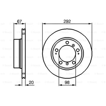 discos de freno coche - (BD1016) Disco de freno BOSCH 0986479079