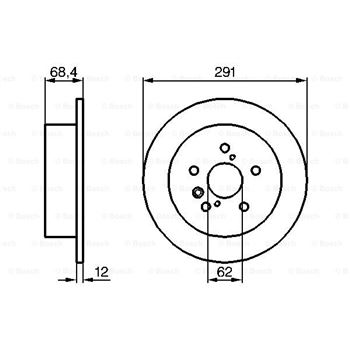 discos de freno coche - (BD1069) Disco de freno BOSCH 0986479200