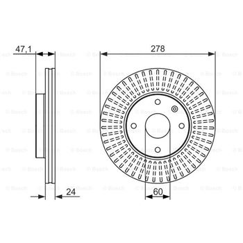 discos de freno coche - (BD1493) Disco de freno BOSCH 0986479649