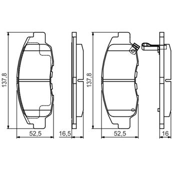 pastillas de freno coche - (BP2140 | 21497) Juego de pastillas de freno BOSCH 0986495153
