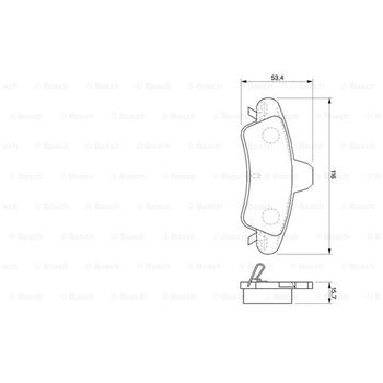 pastillas de freno coche - (BP453) Pastilla de freno BOSCH 0986424744