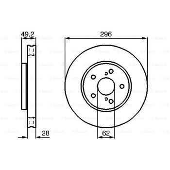 discos de freno coche - (BD866) Disco de freno BOSCH 0986478968