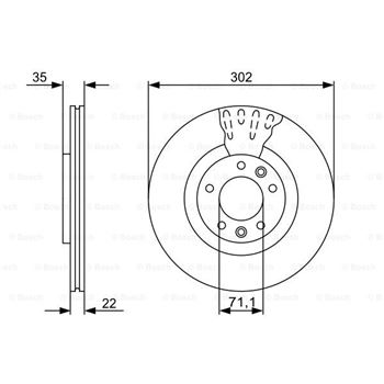 discos de freno coche - (BD1358) Disco de freno BOSCH 0986479500