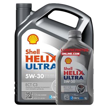 aceite de motor coche - Shell Helix Ultra ECT C3 5w30, 5L (se suministrara 4+1L)