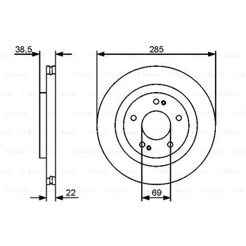 discos de freno coche - (BD1328) Disco de freno BOSCH 0986479470