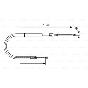 palancas cables frenado - Cable de accionamiento, freno de estacionamiento BOSCH 1987482041