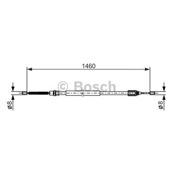 palancas cables frenado - Cable de accionamiento, freno de estacionamiento BOSCH 1987477646