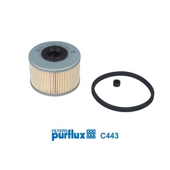 filtro de combustible coche - Filtro de combustible PURFLUX C443