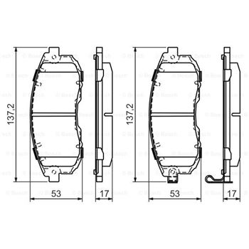 pastillas de freno coche - (BP1227) Pastilla de freno BOSCH 0986494337