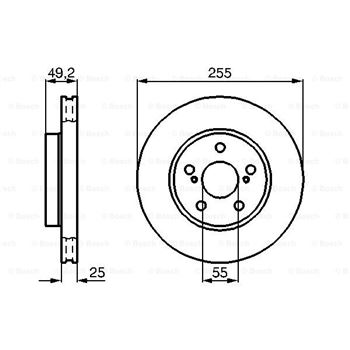 discos de freno coche - (BD505) Disco de freno BOSCH 0986478584
