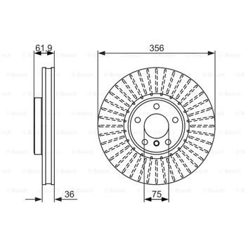 discos de freno coche - (BD1234) Disco de freno BOSCH 0986479349