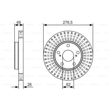 discos de freno coche - (BD 2133) Disco de freno BOSCH 0986479A62