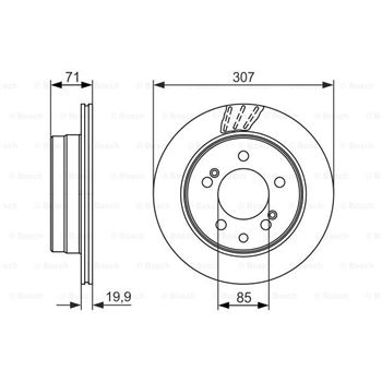 discos de freno coche - (BD1507) Disco de freno BOSCH 0986479665