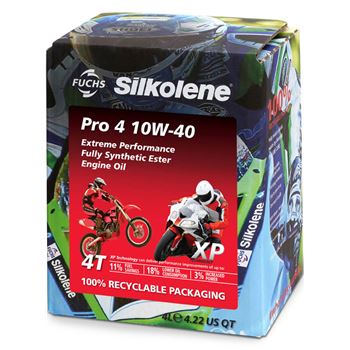 aceite moto 4t - Silkolene Pro 4 10w40 XP CUBE 4L