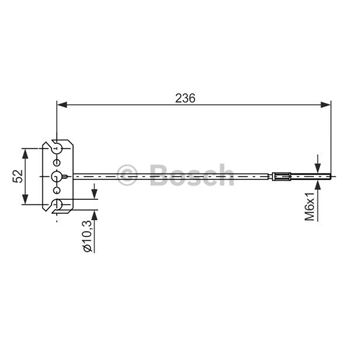 palancas cables frenado - Cable de accionamiento, freno de estacionamiento BOSCH 1987477226