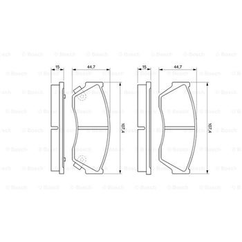pastillas de freno coche - (BP794) Pastilla de freno BOSCH 0986493340