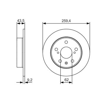 discos de freno coche - Disco de freno BOSCH 0986479C44