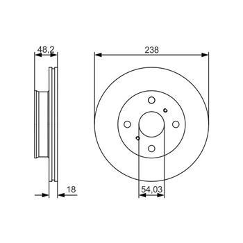 discos de freno coche - Disco de freno BOSCH 0986479R75
