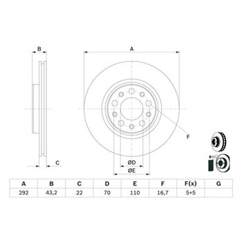 discos de freno coche - Disco de freno BOSCH 0986479D99