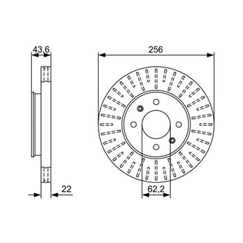 discos de freno coche - Disco de freno BOSCH 0986479V96