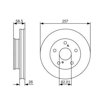 discos de freno coche - Disco de freno BOSCH 0986479R53