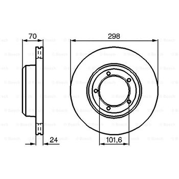 discos de freno coche - (BD727) Disco de freno BOSCH 0986478824