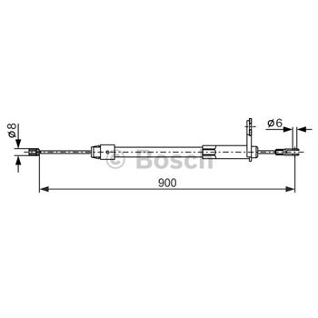 palancas cables frenado - Cable de accionamiento, freno de estacionamiento BOSCH 1987477847