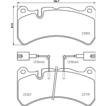 pastillas de freno coche - Juego de pastillas de freno BREMBO P23186