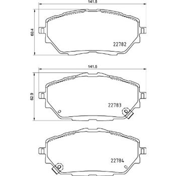 pastillas de freno coche - Juego de pastillas de freno BREMBO P83171